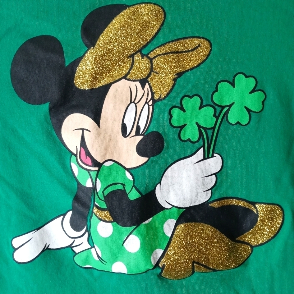 🍀 Disney Little Girl's Minnie Mouse Clover Shirt. Size L - Picture 6 of 6